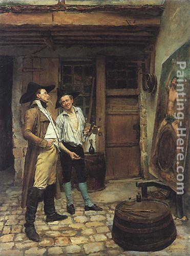 The Sign Painter painting - Jean-Louis Ernest Meissonier The Sign Painter art painting